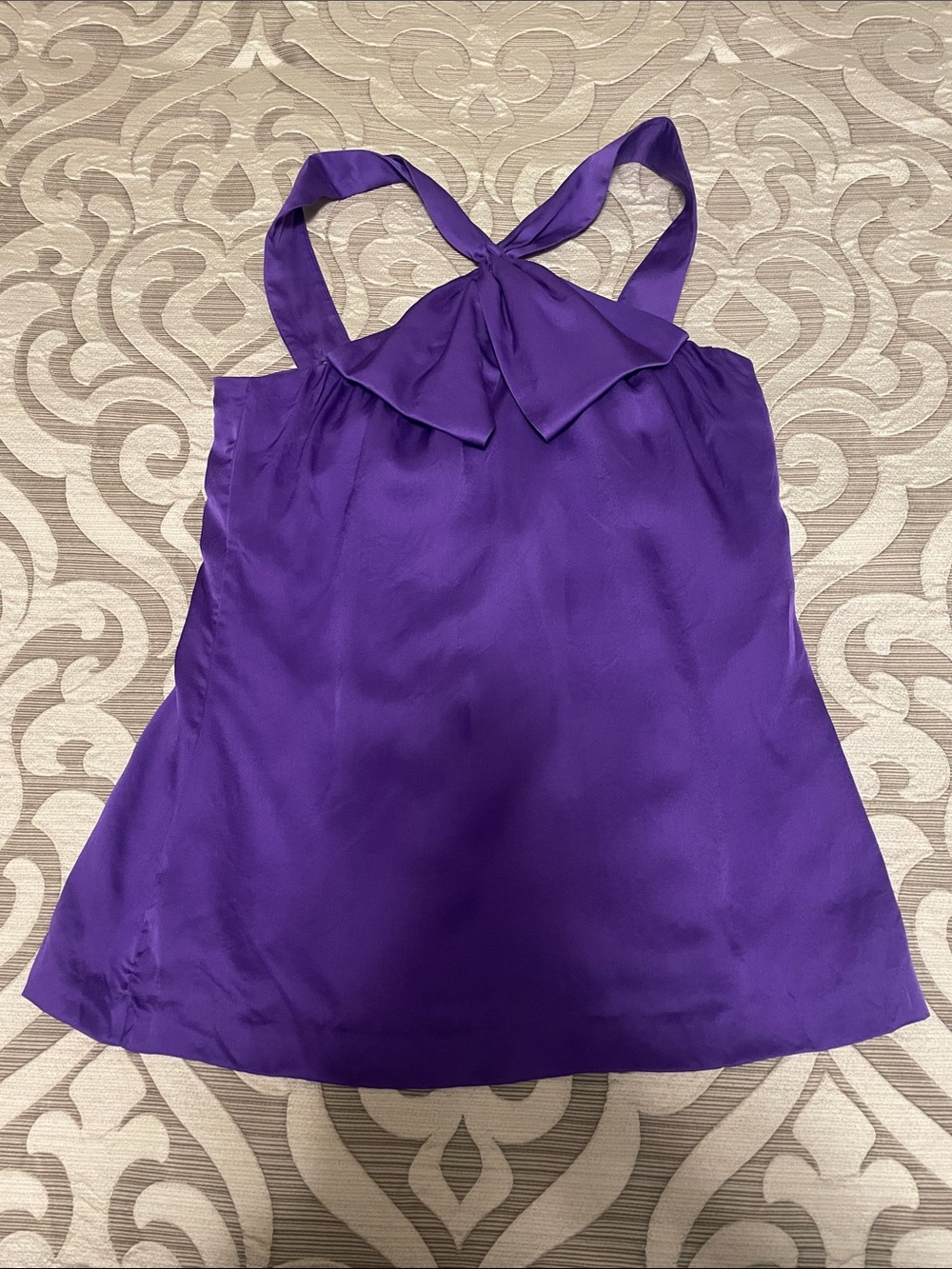 Trina Turk Purple Bow Top Size 2